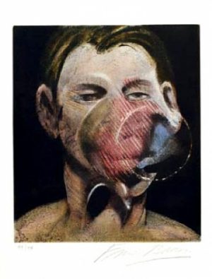 3 studies for a Portrait of Peter Beard I Signed  by Francis Bacon